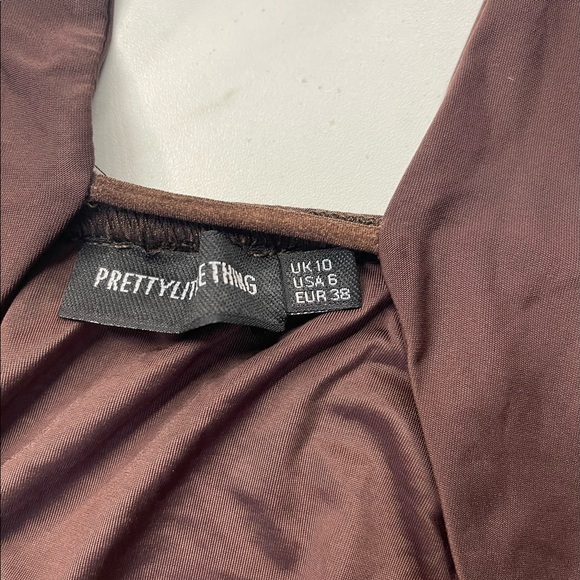 Brown mini halter dress - Picture 3 of 3